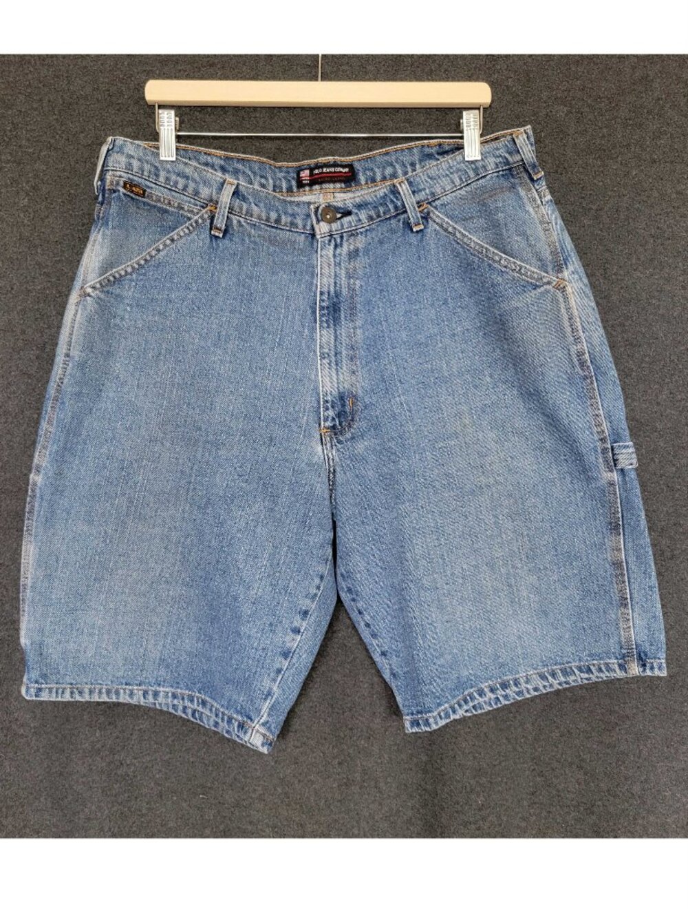 Y2K Polo Jeans Company Ralph Lauren Denim Blue Wash Shorts Carpenter Utility 34